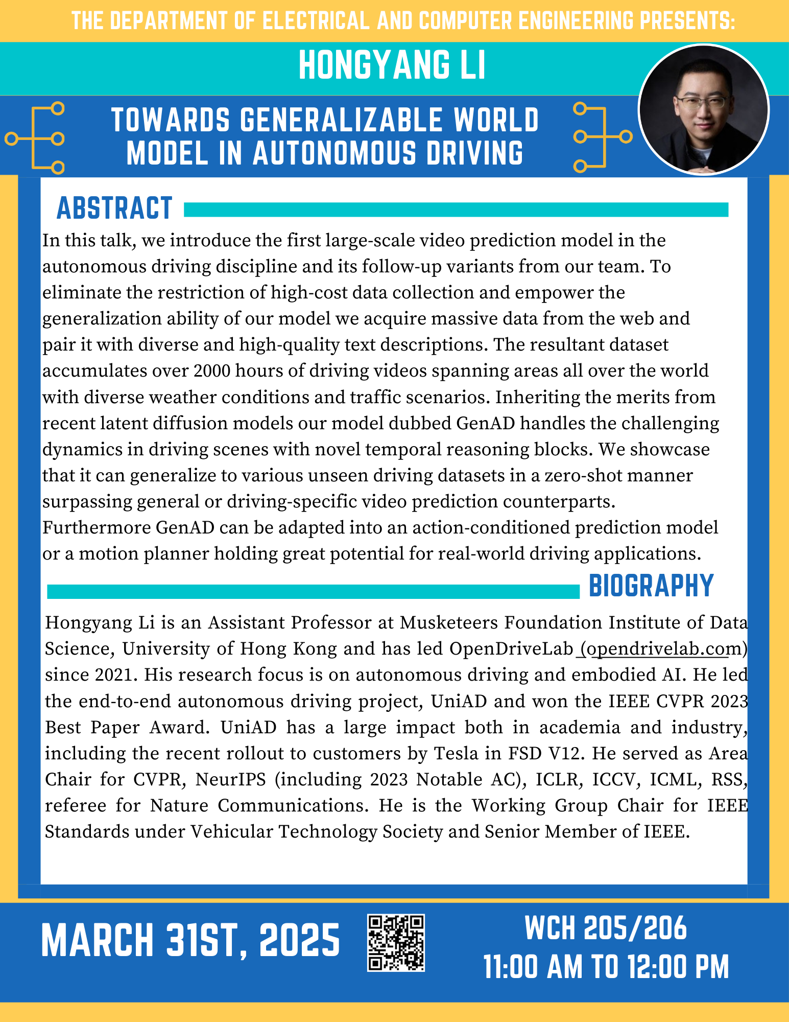 Li, Hongyang Colloquium