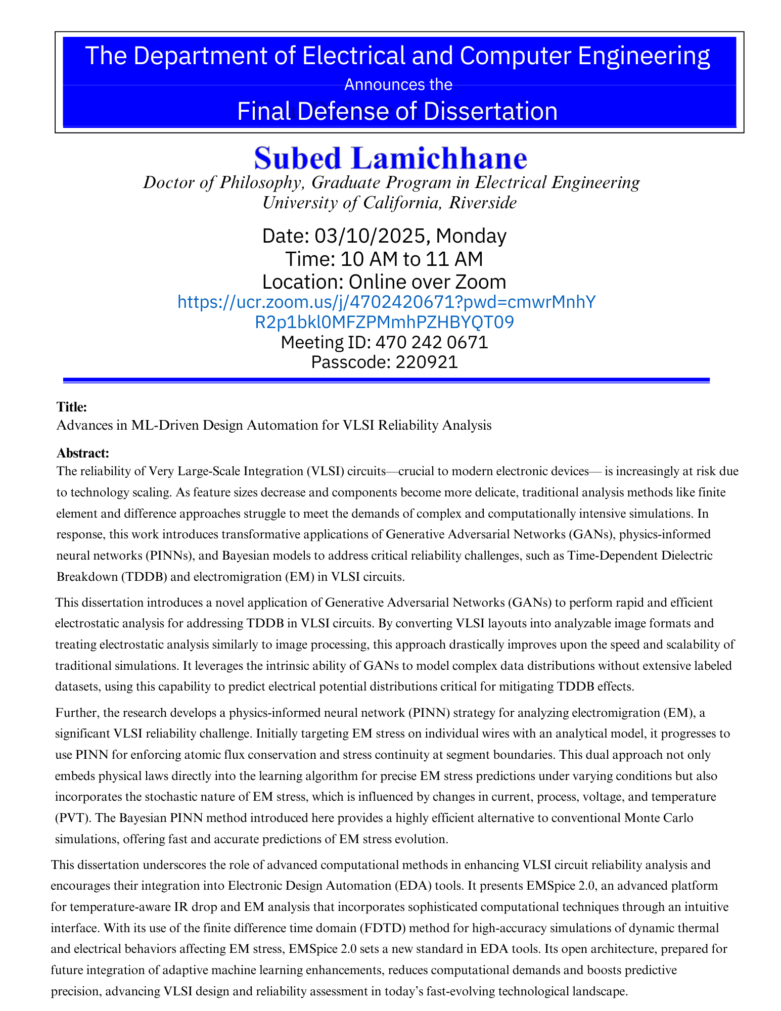 Lamichhane, Subed Defense