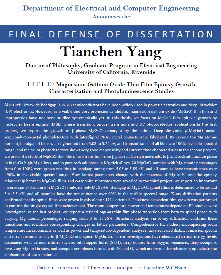 Yang, Tiancheng Defense